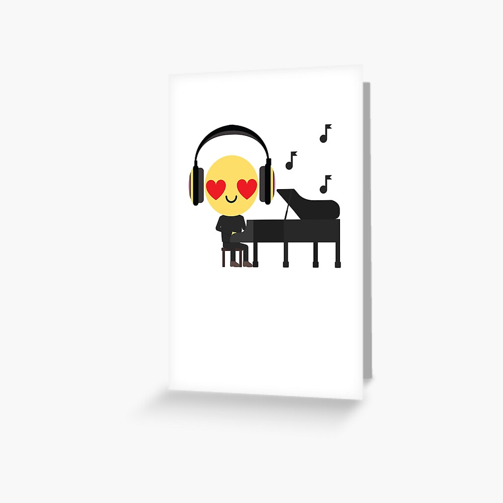 "Piano Emoji " Greeting Card by HippoEmo Redbubble