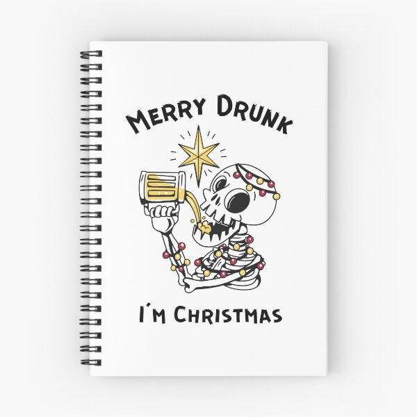 Item preview,  Merry Drunk I'm Christmas -   Skeleton drinking beer designed and sold by Georgy09.