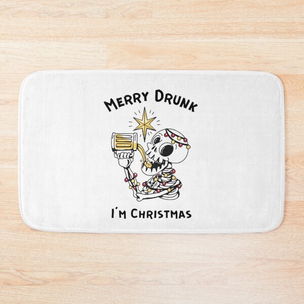 Item preview,  Merry Drunk I'm Christmas -   Skeleton drinking beer designed and sold by Georgy09.