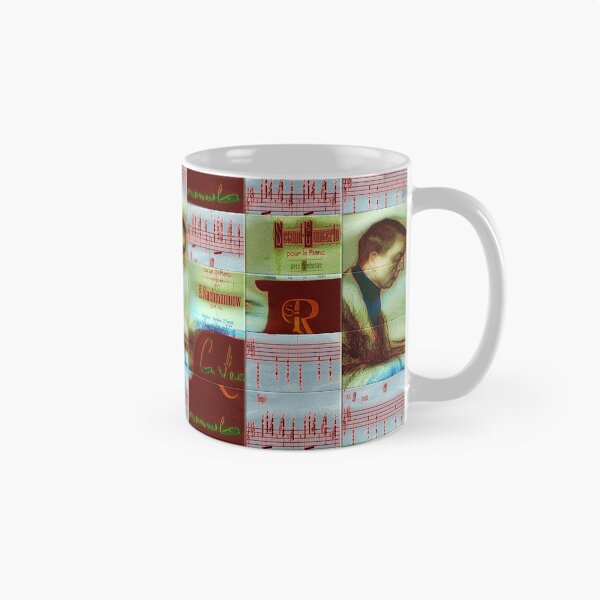 Item preview,  AMAZING PAINTING ABSTRACT PORTRAIT OF SERGEI RACHMANINOFF PIANIST MUSICIAN COMPOSER - CLASSICAL MUSIC SCORE - PATCHWORK SIGNATURE designed and sold by Ralek.