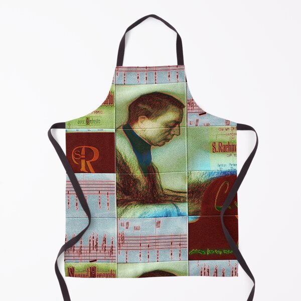 Item preview,  AMAZING PAINTING ABSTRACT PORTRAIT OF SERGEI RACHMANINOFF PIANIST MUSICIAN COMPOSER - CLASSICAL MUSIC SCORE - PATCHWORK SIGNATURE designed and sold by Ralek.