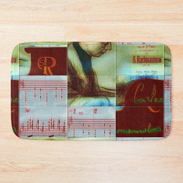 Item preview,  AMAZING PAINTING ABSTRACT PORTRAIT OF SERGEI RACHMANINOFF PIANIST MUSICIAN COMPOSER - CLASSICAL MUSIC SCORE - PATCHWORK SIGNATURE designed and sold by Ralek.