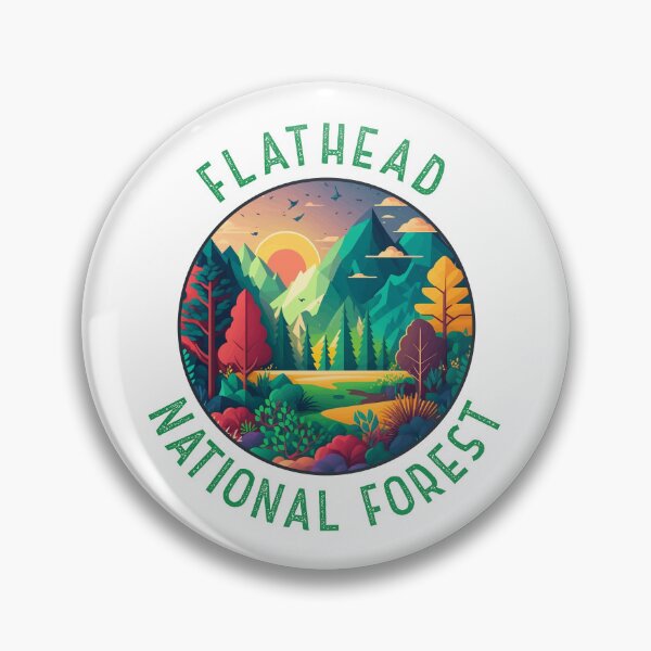 Item preview, Flathead National Forest Montana Distressed Circle designed and sold by KrisSidDesigns.
