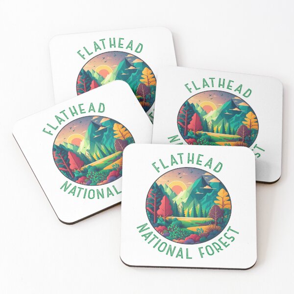 Item preview, Flathead National Forest Montana Distressed Circle designed and sold by KrisSidDesigns.
