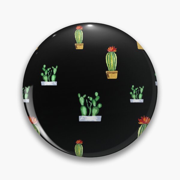 Item preview, Cactus in pot seamless pattern a watercolor black designed and sold by Yana Mustafina | Boho Soulful Designs.