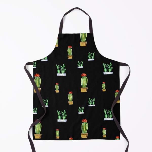Item preview, Cactus in pot seamless pattern a watercolor black designed and sold by Yana Mustafina | Boho Soulful Designs.