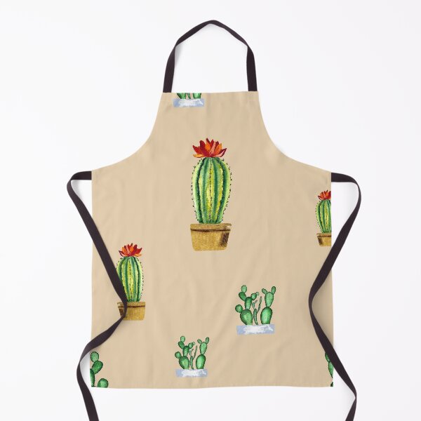 Item preview, Cactus in pot seamless pattern a watercolor beige designed and sold by Yana Mustafina | Boho Soulful Designs.