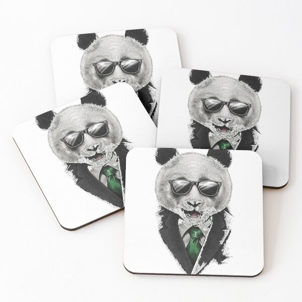 Aperçu de l'œuvre panda noire et blanc créée et vendue par FitFisher.