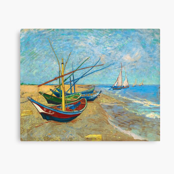Item preview, Fishing Boats on the Beach by Vincent van Gogh designed and sold by purplehouseprss.
