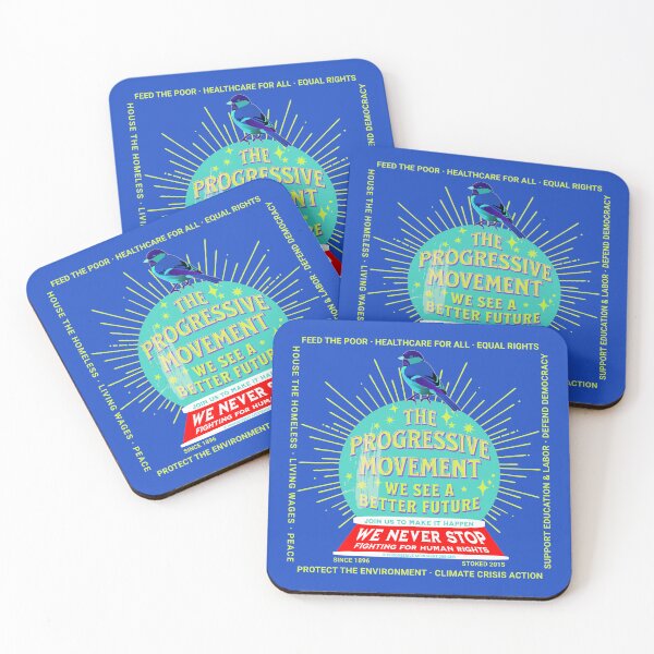 Item preview, PMD00110 Progressive Movement Designs see a better future human rights blue design for progressives designed and sold by ProgressiveLeft.
