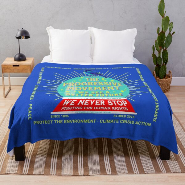 Item preview, PMD00110 Progressive Movement Designs see a better future human rights blue design for progressives designed and sold by ProgressiveLeft.