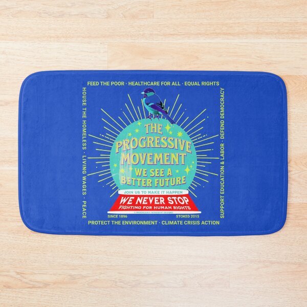Item preview, PMD00110 Progressive Movement Designs see a better future human rights blue design for progressives designed and sold by ProgressiveLeft.