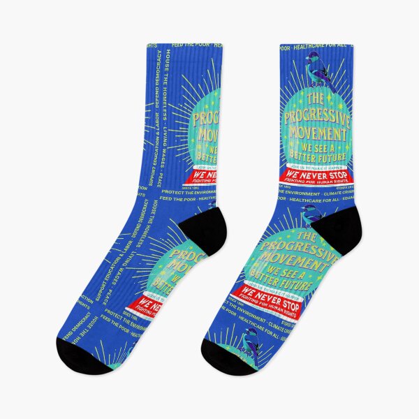 Item preview, PMD00110 Progressive Movement Designs see a better future human rights blue design for progressives designed and sold by ProgressiveLeft.