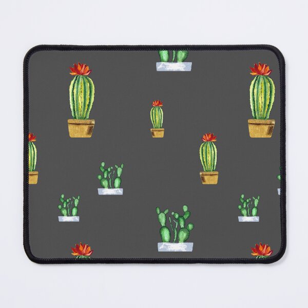 Item preview, Cactus in pot seamless pattern a watercolor grey designed and sold by Yana Mustafina | Boho Soulful Designs.