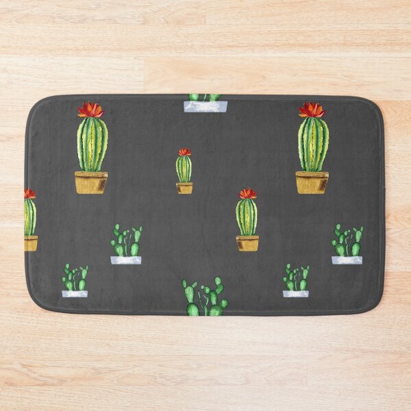 Item preview, Cactus in pot seamless pattern a watercolor grey designed and sold by Yana Mustafina | Boho Soulful Designs.