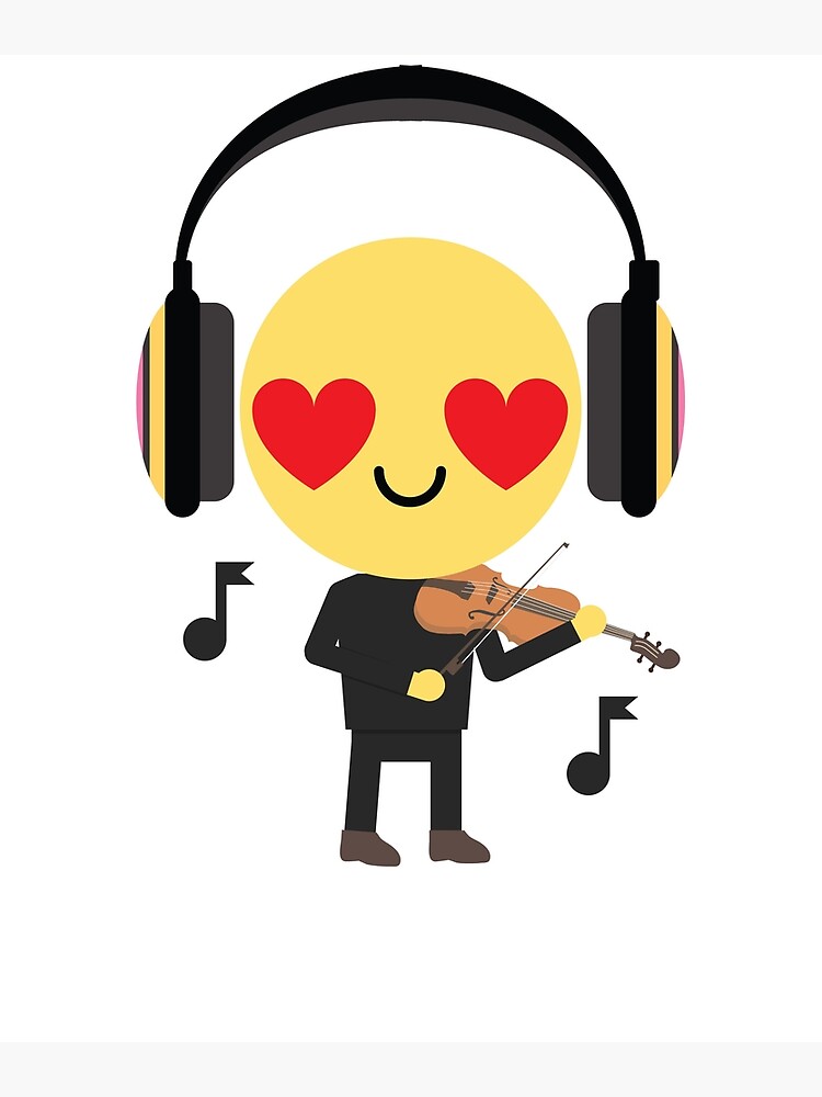"Violin Emoji " Art Print by HippoEmo Redbubble