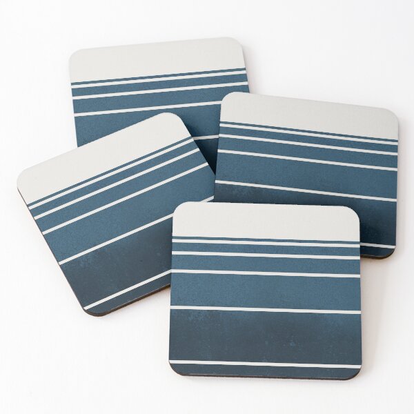 Item preview, Navy Blue Geometric Rectangle Stripes designed and sold by qawistz.