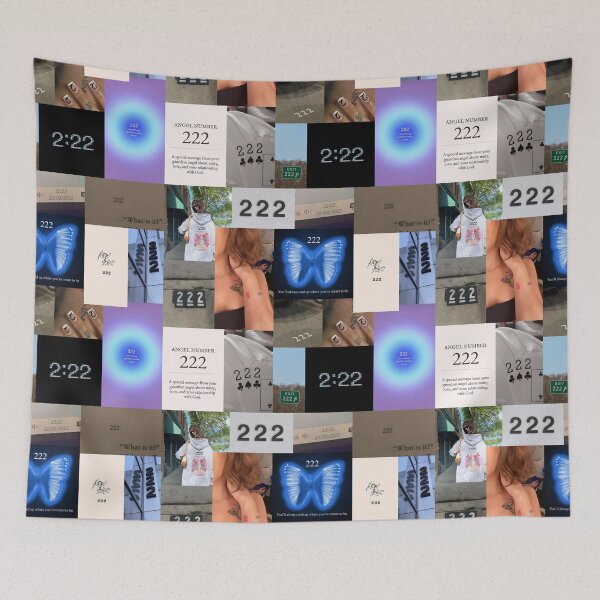 Item preview, 222 angel number aesthetic collage designed and sold by morgananjos.