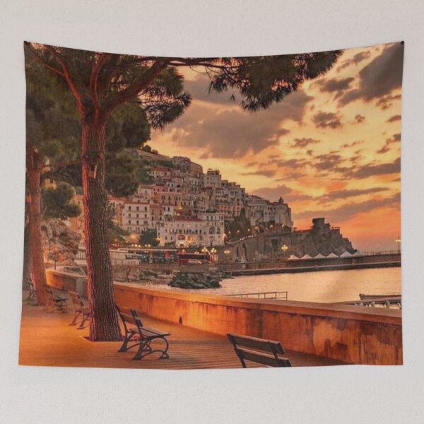 Item preview, Amalfi Coast Poster designed and sold by Teetans.