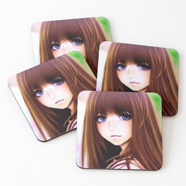 Item preview, Manga Girl, Brunette Manga Girl, Brown Hair Manga Girl, Manga Gifts designed and sold by happiness1000.