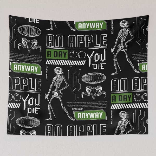 Item preview, An Apple A Day You Die Anyway Futuristic designed and sold by NinniSilver.