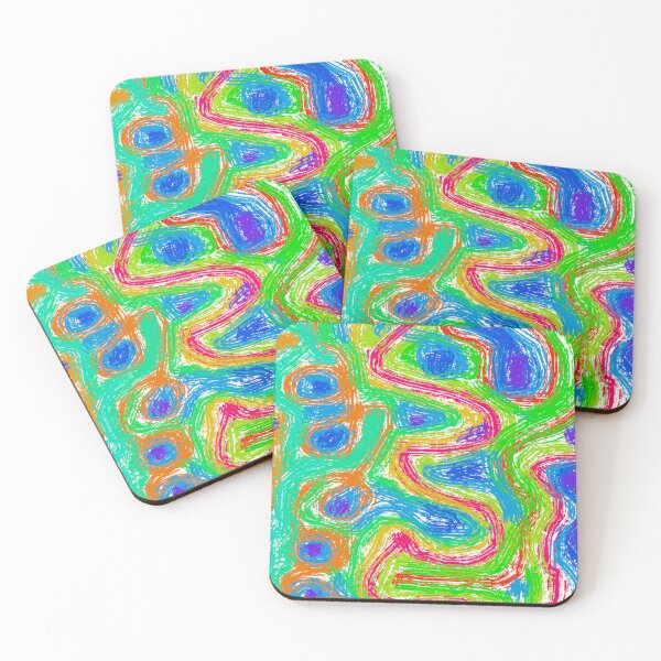 Item preview, Abstract Squiggly Line Painting designed and sold by Usagicollection.