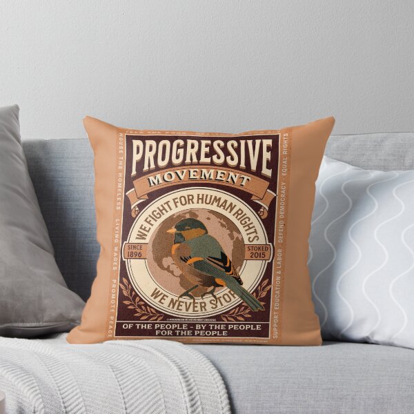 Aperçu de l'œuvre PMD00111 Progressive Movement Designs oiseau vintage intemporel sur un design de couleur café pour les progressistes créée et vendue par ProgressiveLeft.