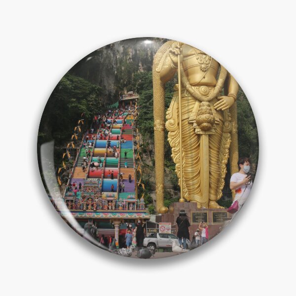 Item preview, Lord Murugan statue and stairs to the Batu Caves temple designed and sold by kall3bu.