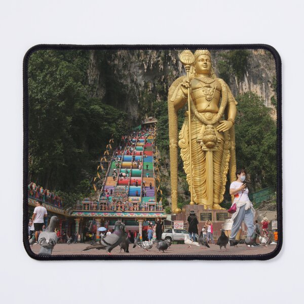 Item preview, Lord Murugan statue and stairs to the Batu Caves temple designed and sold by kall3bu.