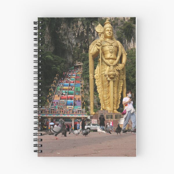 Item preview, Lord Murugan statue and stairs to the Batu Caves temple designed and sold by kall3bu.