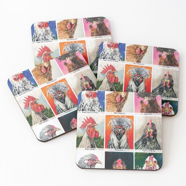 Item preview, Many Moods of a Chicken Poster designed and sold by jenesaiscluck.