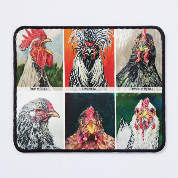 Item preview, Many Moods of a Chicken Poster designed and sold by jenesaiscluck.