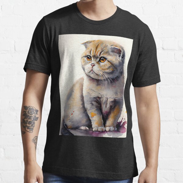 Scottish Fold Cat V2 - Watercolor paint Kids T-Shirt for Sale by  ABArtByAlexST