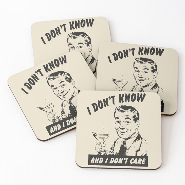 Item preview, I don't know and I don't care vintage poster designed and sold by VinagreShop.