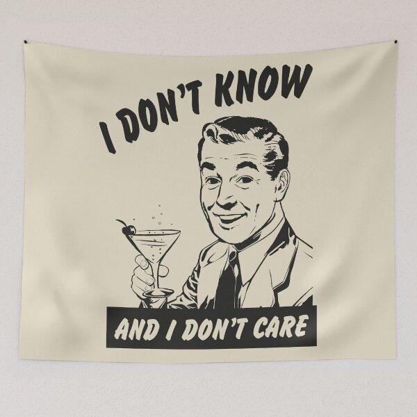 Item preview, I don't know and I don't care vintage poster designed and sold by VinagreShop.