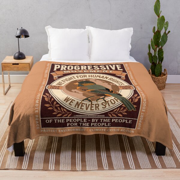 Aperçu de l'œuvre PMD00111 Progressive Movement Designs oiseau vintage intemporel sur un design de couleur café pour les progressistes créée et vendue par ProgressiveLeft.