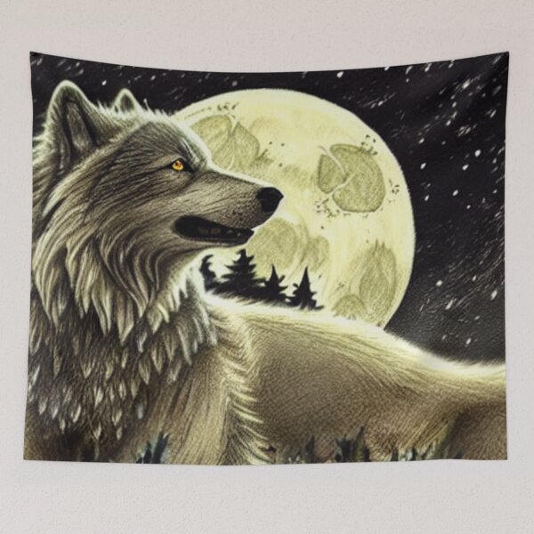 Item preview, Wolf Forest Moon designed and sold by MMwolfdogden.