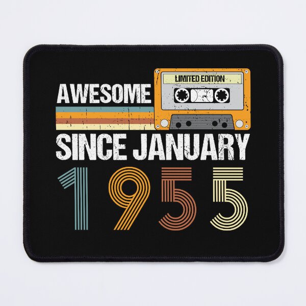 Item preview, Awesome Since January 1955 | 68th Birthday Gifts | 68 Years Old Gifts designed and sold by AMINE  ★★★★★.