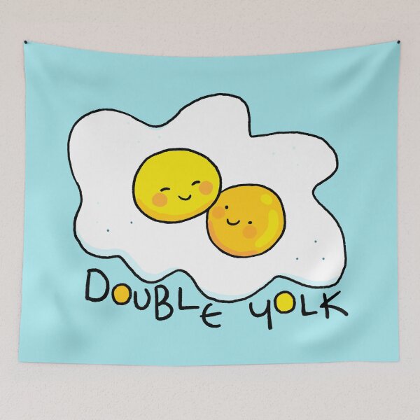 Item preview, Double Yolk Egg Lovers - Blue designed and sold by doodledate.