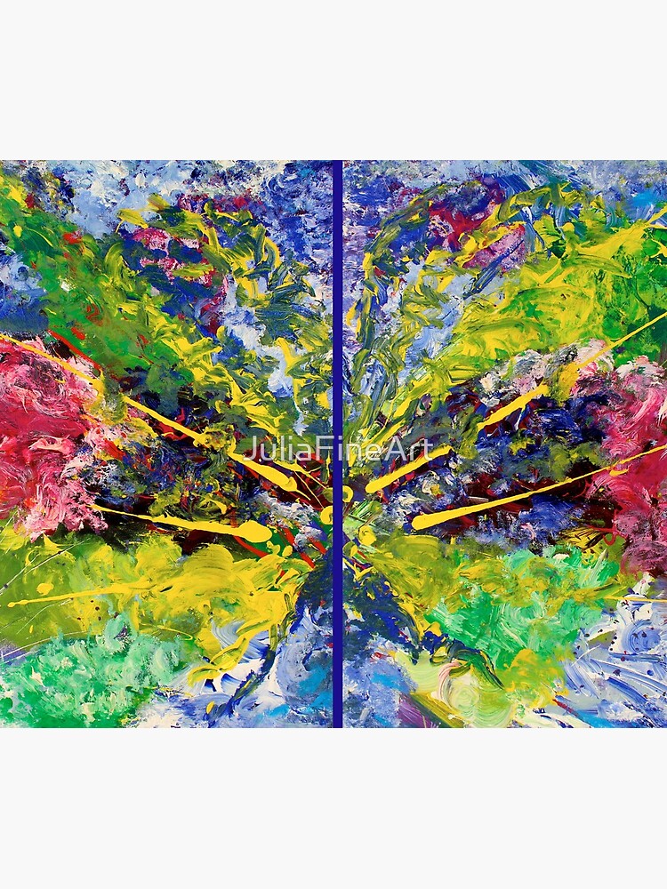 Contemporary Abstract Diptych by JuliaFineArt