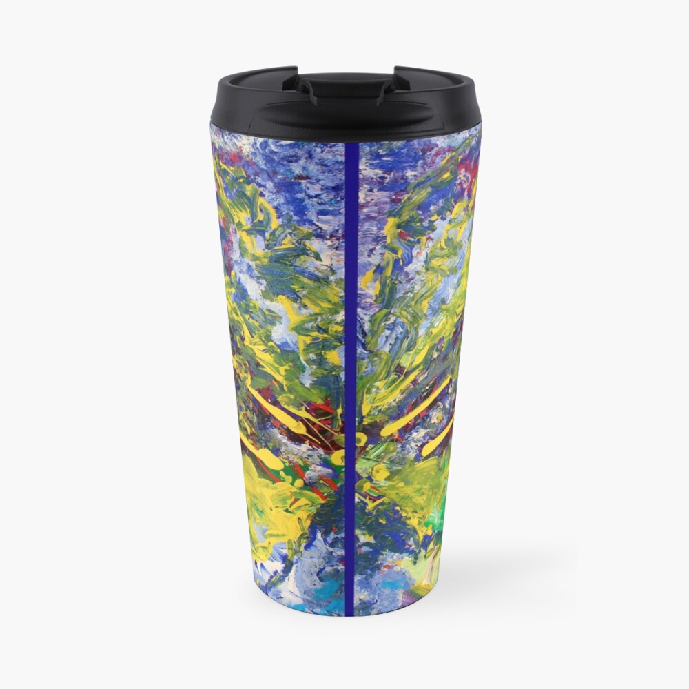 Contemporary Abstract Diptych Travel Mug