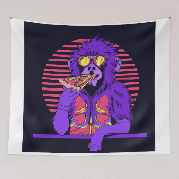 Item preview, Monkey Eating a Pizza Collection: 1 designed and sold by d3din5ide.