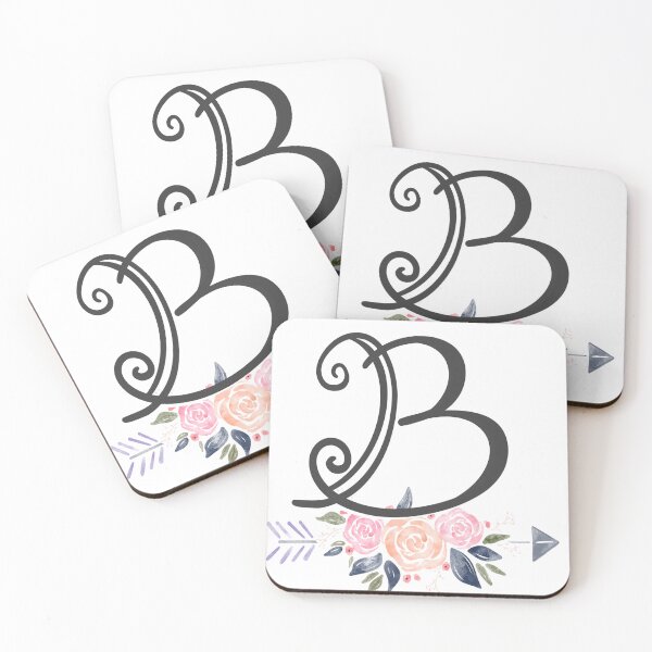Item preview, Letter B Monogram Watercolor Roses designed and sold by MandyRosko.