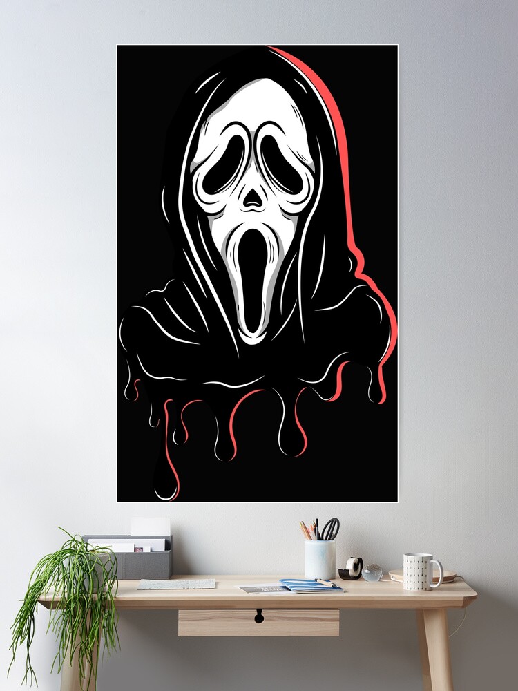 melted Ghost face, Scream movie, extra scary | Poster