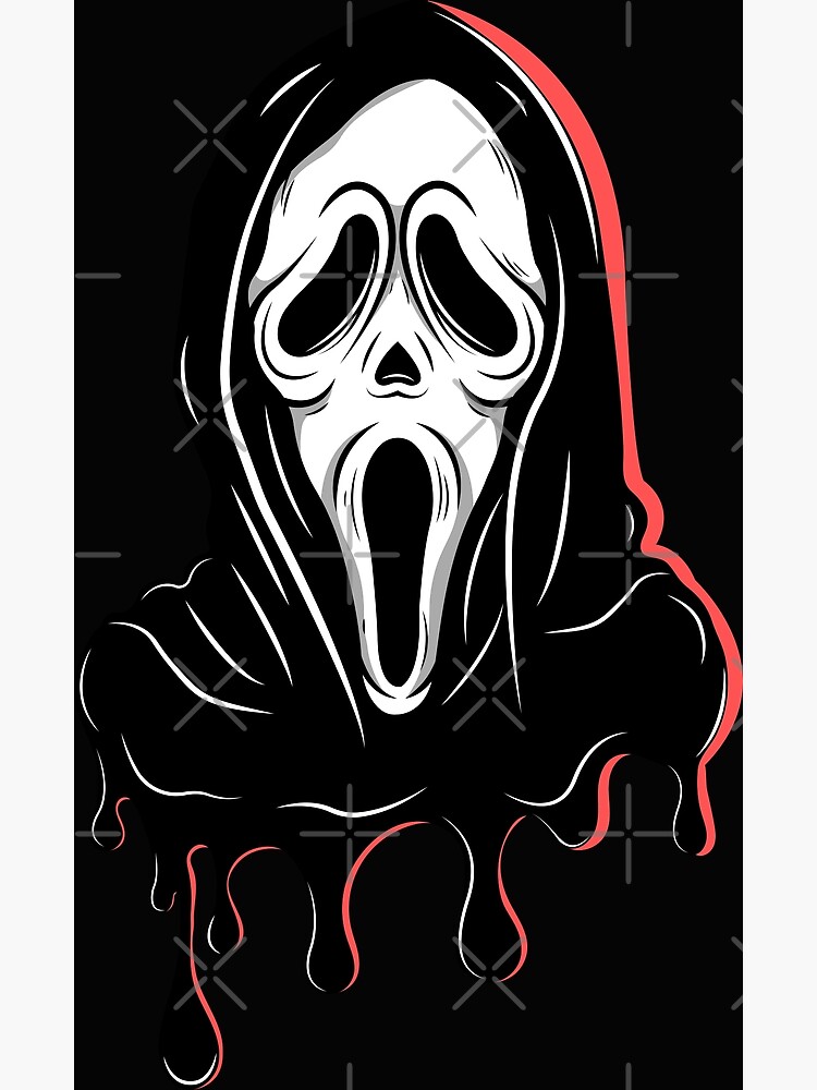 melted Ghost face, Scream movie, extra scary | Poster