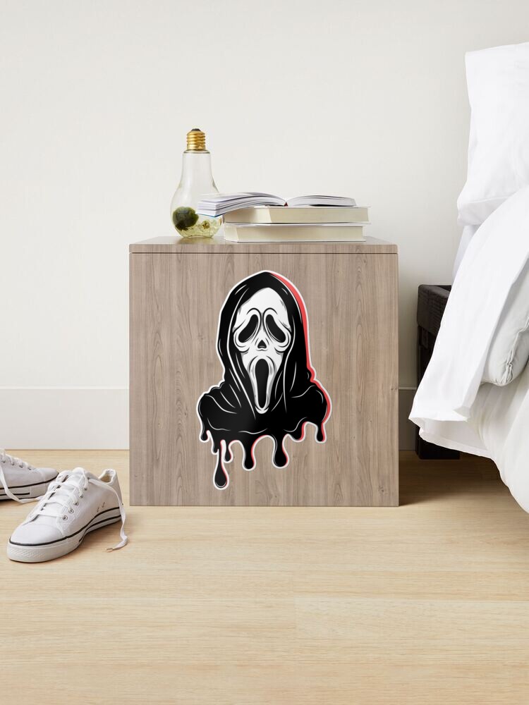 melted Ghost face, Scream movie, extra scary Sticker for Sale by Dolphi-s