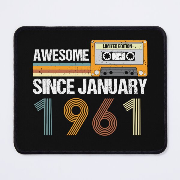 Item preview, Awesome Since January 1961 | 62th Birthday Gifts | 62 Years Old Gifts designed and sold by AMINE ★★★★★.