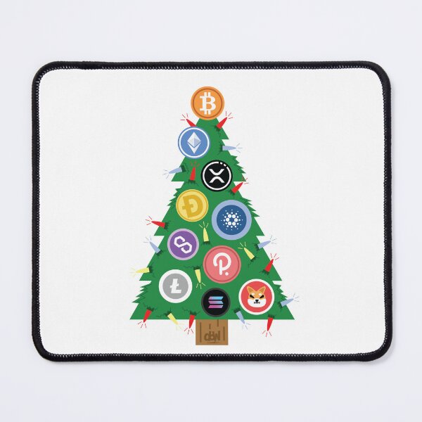 Item preview, Crypto Christmas Tree Cryptocurrency Ornament Bitcoin Ethereum XRP Doge Coin ADA Matic DOT LTC SHIB SOL designed and sold by doseofwin.