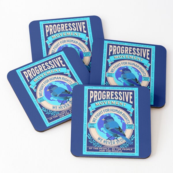Aperçu de l'œuvre PMD00112 Progressive Movement Designs oiseau vintage intemporel sur un design de couleur bleu marine pour les progressistes créée et vendue par ProgressiveLeft.