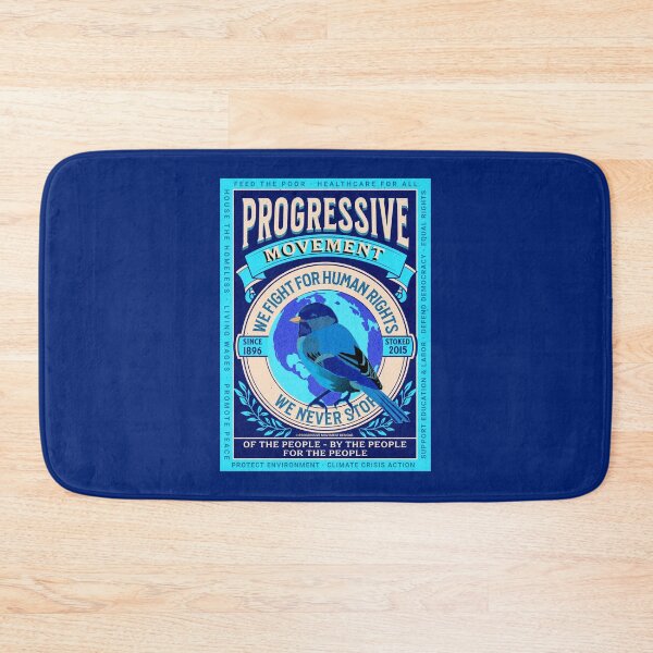 Aperçu de l'œuvre PMD00112 Progressive Movement Designs oiseau vintage intemporel sur un design de couleur bleu marine pour les progressistes créée et vendue par ProgressiveLeft.